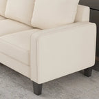 Beige / Grey / Grey & Black Fabric 3-Seat Sofa with Storage, Modern Style