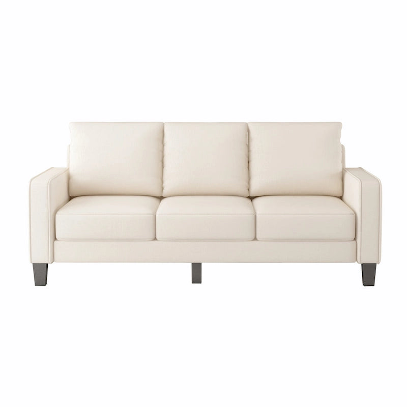 Beige / Grey / Grey & Black Fabric 3-Seat Sofa with Storage, Modern Style