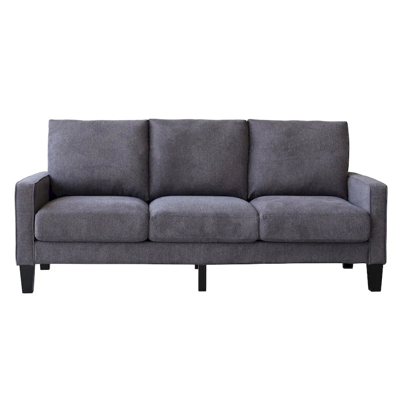 Beige / Grey / Grey & Black Fabric 3-Seat Sofa with Storage, Modern Style