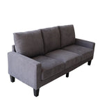Beige / Grey / Grey & Black Fabric 3-Seat Sofa with Storage, Modern Style