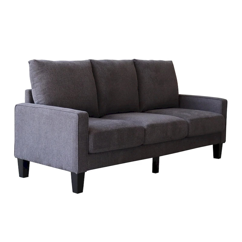 Beige / Grey / Grey & Black Fabric 3-Seat Sofa with Storage, Modern Style
