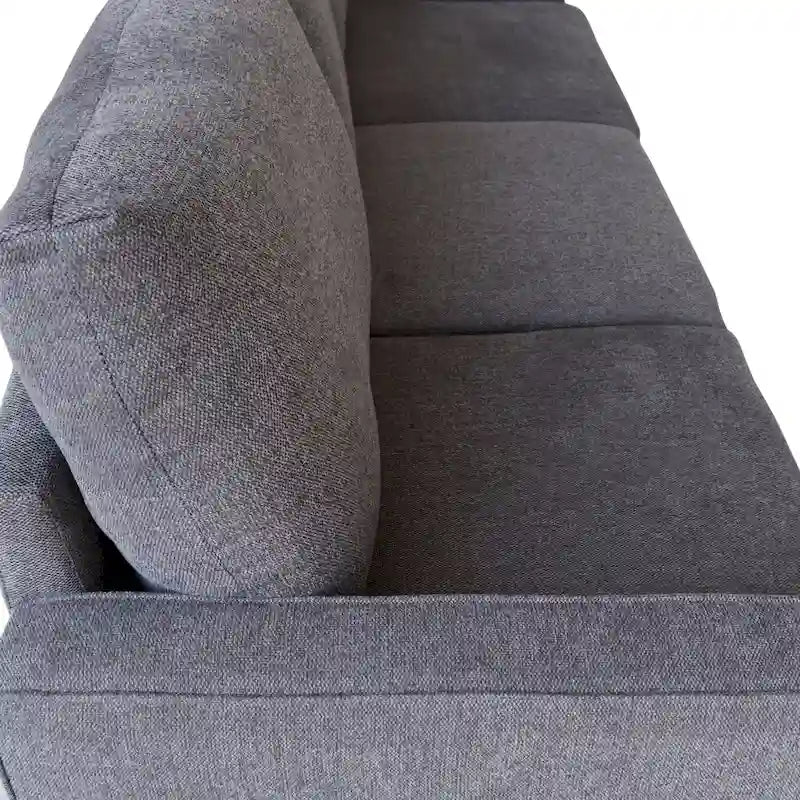 Beige / Grey / Grey & Black Fabric 3-Seat Sofa with Storage, Modern Style