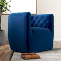 Velvet Swivel Accent Chair, Mid-Century Style, Single Seat