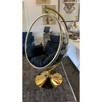 Chrome / Gold Bubble Pod Chair with Stand – Single Seat