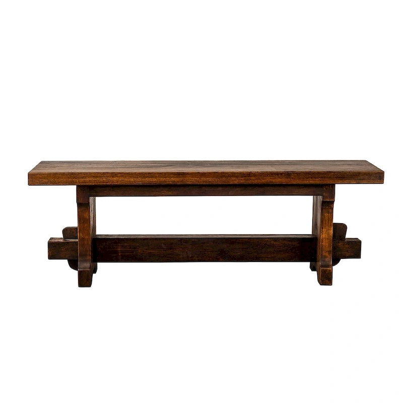 Natural Brown Rustic Reclaimed Wood Bench, 2-3 Person, 54" or 72" Width