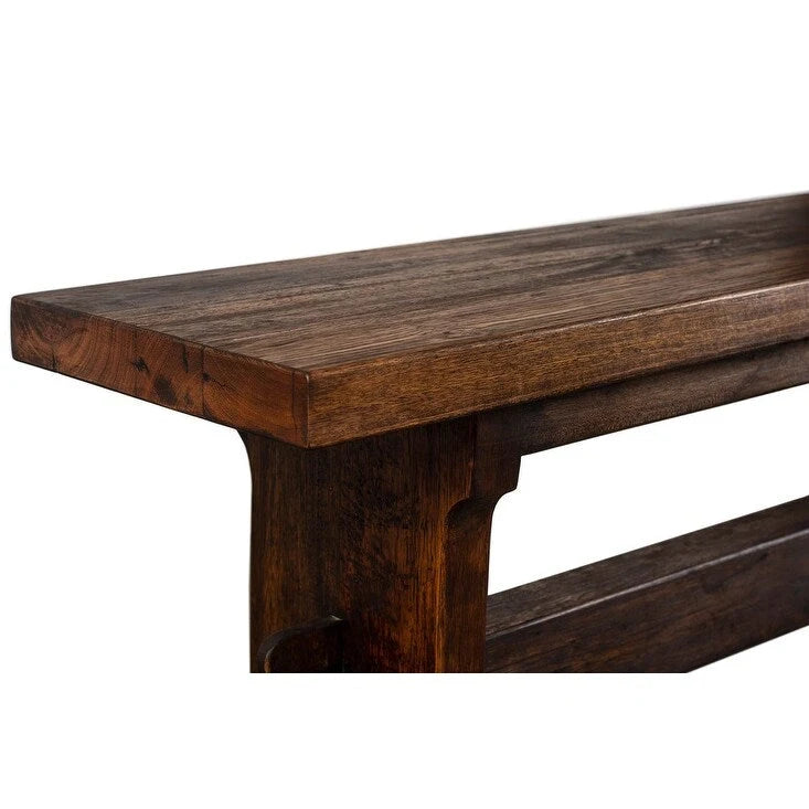Natural Brown Rustic Reclaimed Wood Bench, 2-3 Person, 54" or 72" Width