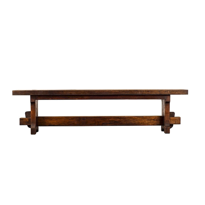 Natural Brown Rustic Reclaimed Wood Bench, 2-3 Person, 54" or 72" Width