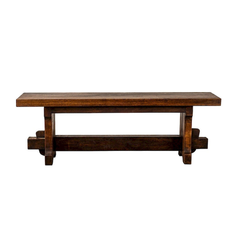 Natural Brown Rustic Reclaimed Wood Bench, 2-3 Person, 54" or 72" Width
