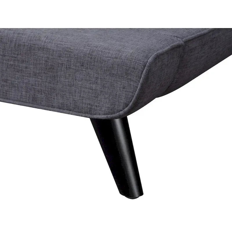 Grey Linen Platform Bed, Mid-Century Style, for 1–2 People (Full/Queen/King)