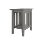 Walnut / Espresso / White / Grey Mission-Style Chair Side Table, 1-Person