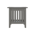 Walnut / Espresso / White / Grey Mission-Style Chair Side Table, 1-Person
