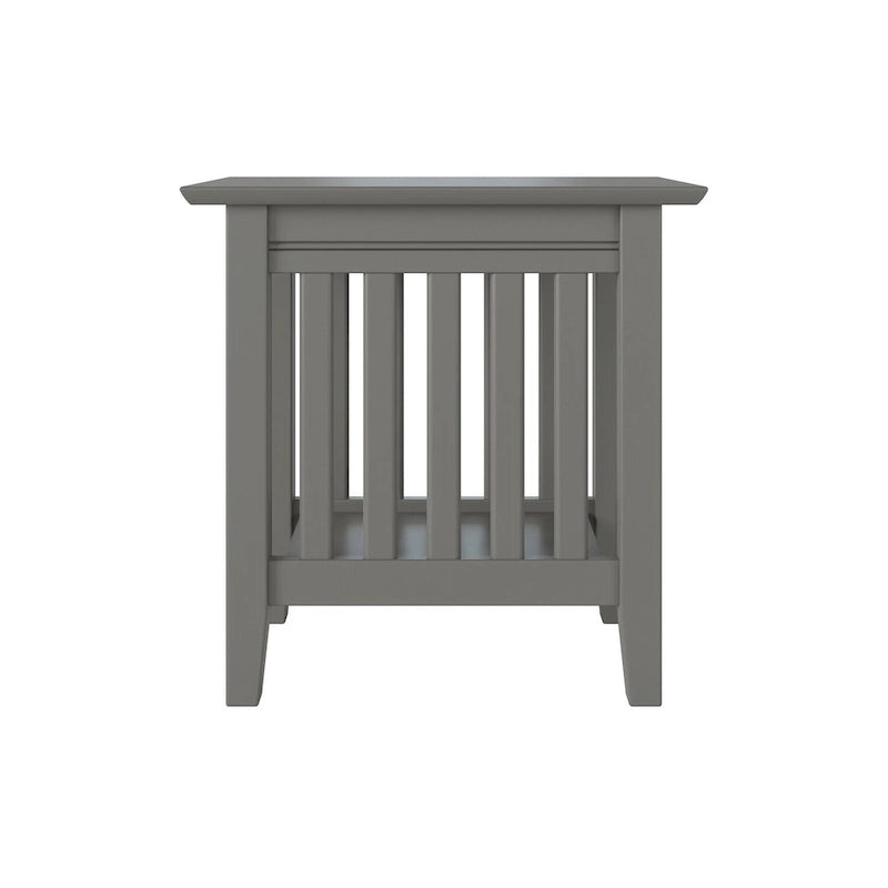 Walnut / Espresso / White / Grey Mission-Style Chair Side Table, 1-Person