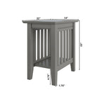 Walnut / Espresso / White / Grey Mission-Style Chair Side Table, 1-Person