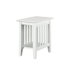 Walnut / Espresso / White / Grey Mission-Style Chair Side Table, 1-Person