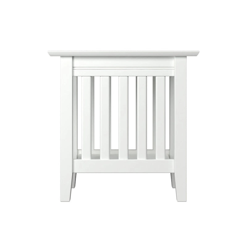 Walnut / Espresso / White / Grey Mission-Style Chair Side Table, 1-Person