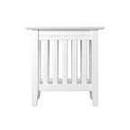 Walnut / Espresso / White / Grey Mission-Style Chair Side Table, 1-Person