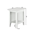 Walnut / Espresso / White / Grey Mission-Style Chair Side Table, 1-Person