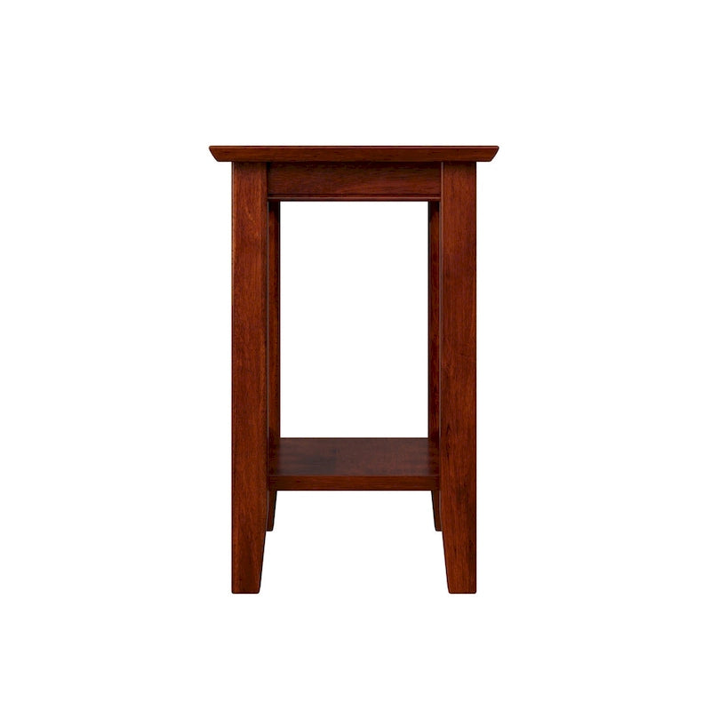 Walnut / Espresso / White / Grey Mission-Style Chair Side Table, 1-Person