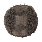 Boho Hand-Woven Fabric Stool, Black / Ivory / Taupe / Dark Brown, Single Seat