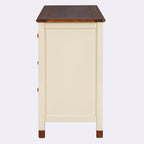 6-Drawer Dresser, White/Grey & Cream/Walnut & White/Pink, 1-Person Assembly, Wood Frame