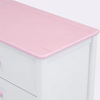 6-Drawer Dresser, White/Grey & Cream/Walnut & White/Pink, 1-Person Assembly, Wood Frame