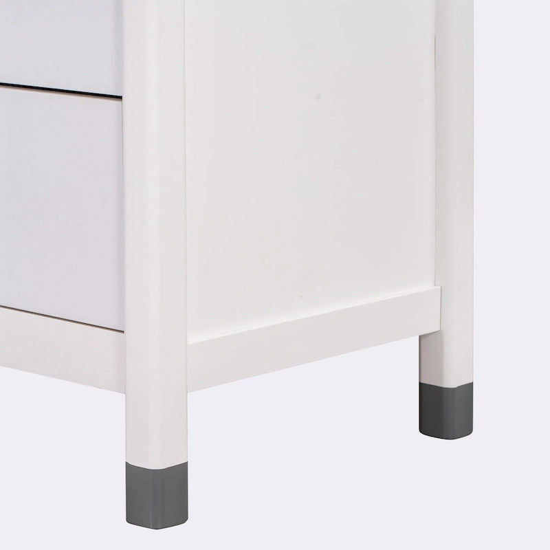 6-Drawer Dresser, White/Grey & Cream/Walnut & White/Pink, 1-Person Assembly, Wood Frame