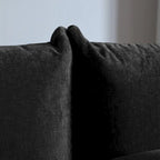 Green / Orange / Beige / Black U-Shape Chenille Sectional Sofa, 4-Seat