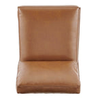 Mid-Century Accent Chair, Borneo Chocolate / Palladian Beige, Ladder Back, Single Seat