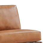 Mid-Century Accent Chair, Borneo Chocolate / Palladian Beige, Ladder Back, Single Seat