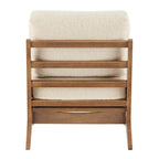 Mid-Century Accent Chair, Borneo Chocolate / Palladian Beige, Ladder Back, Single Seat