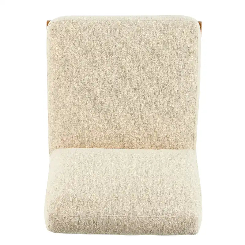 Mid-Century Accent Chair, Borneo Chocolate / Palladian Beige, Ladder Back, Single Seat