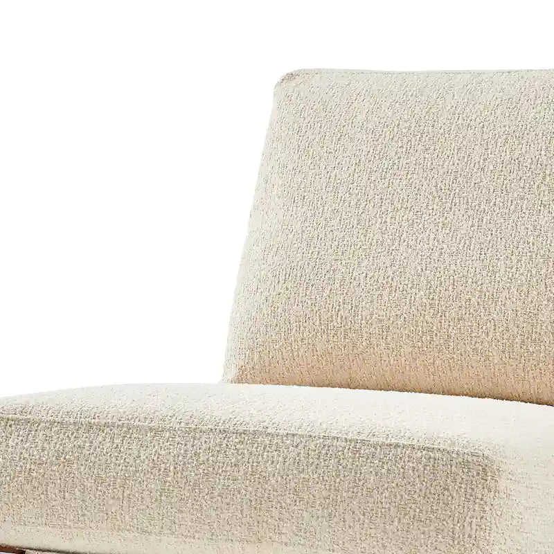 Mid-Century Accent Chair, Borneo Chocolate / Palladian Beige, Ladder Back, Single Seat