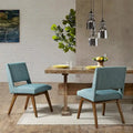 Blue / Grey Retro Upholstered Dining Chair, Set of 2