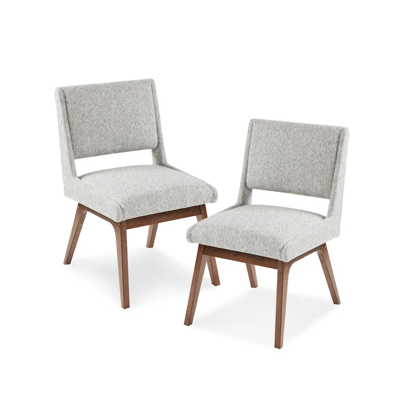Blue / Grey Retro Upholstered Dining Chair, Set of 2