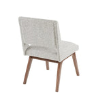 Blue / Grey Retro Upholstered Dining Chair, Set of 2