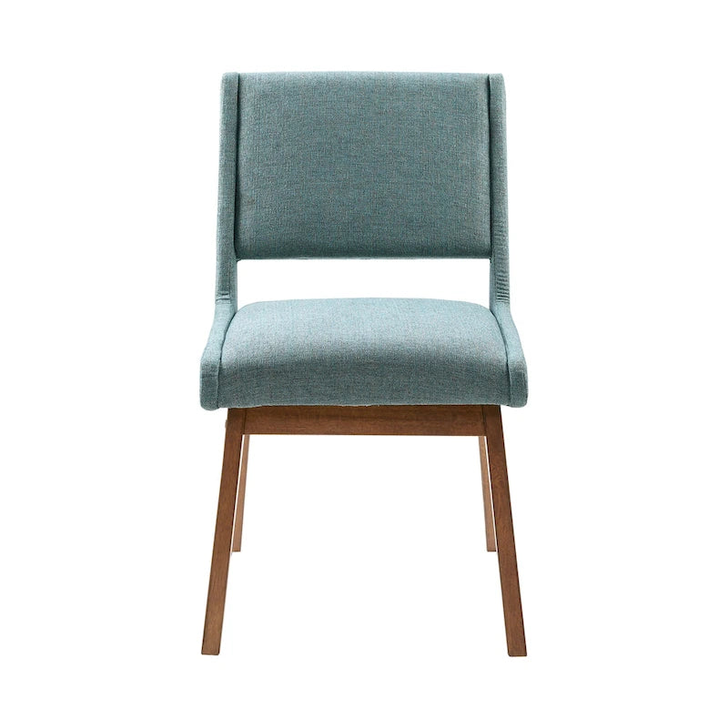Blue / Grey Retro Upholstered Dining Chair, Set of 2