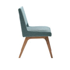 Blue / Grey Retro Upholstered Dining Chair, Set of 2
