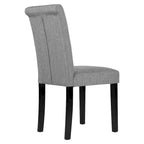Charcoal / Grey / Beige Button Tufted Dining Chair, Set of 2