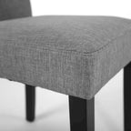 Charcoal / Grey / Beige Button Tufted Dining Chair, Set of 2
