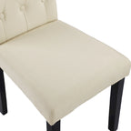 Charcoal / Grey / Beige Button Tufted Dining Chair, Set of 2