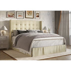 Velvet Tufted Wingback Platform Bed – Beige/Blue/Silver Grey/Black, Twin/Full/Queen/King
