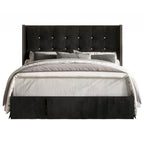 Velvet Tufted Wingback Platform Bed – Beige/Blue/Silver Grey/Black, Twin/Full/Queen/King