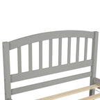 Twin Platform Bed Frame with Trundle – Gray / Walnut / Espresso / White, Sleeps 1+1