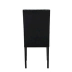 Velvet Parson Dining Chair with Nailhead Trim, Grey/Black/Blue, Set of 2