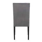 Velvet Parson Dining Chair with Nailhead Trim, Grey/Black/Blue, Set of 2