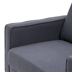 Single Seat Accent Chair with Solid Wood Legs (Blue / Creamy White / Grey)