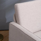 Single Seat Accent Chair with Solid Wood Legs (Blue / Creamy White / Grey)