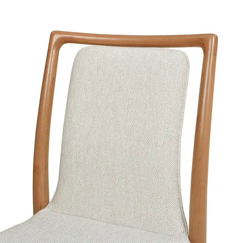 White & Gray Woven Open-Back Dining Chair, Set of 2