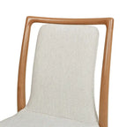 White & Gray Woven Open-Back Dining Chair, Set of 2