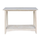 Unfinished Wood Console Table, Natural / Butcher Block Top